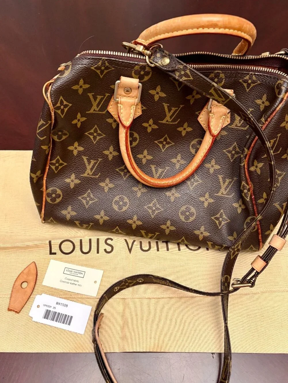 Louis Vuitton Speedy Bag with Shoulder Strap